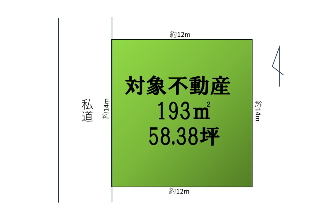 熊谷市板井売地の土地図