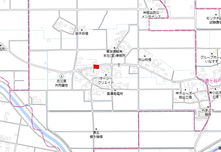 熊谷市飯塚の売地の地図