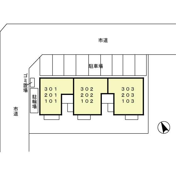ＰＥＡＣＥＦＵＬＬＹの区画図
