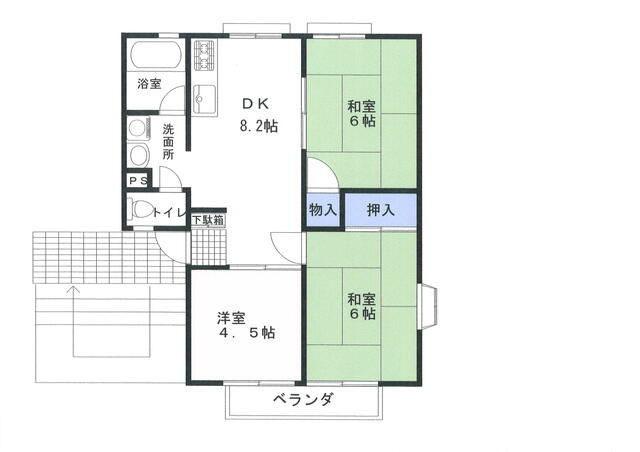 坂戸市伊豆の山町のアパートの画像
