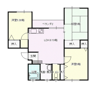 【間取り】 | ハイツはしもと