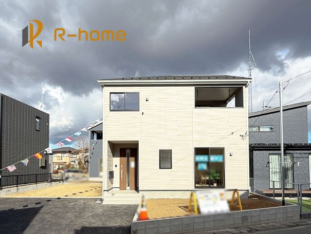 笠間市鯉淵第7　新築戸建て　2号棟の外観|建物完成いたしました！ご予約で『平日』や『夕方』などでもご見学可能です！