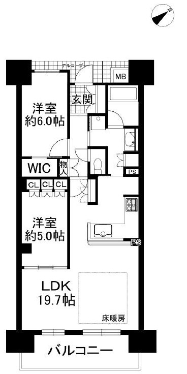ファインレジデンス南草津　15Fの間取り