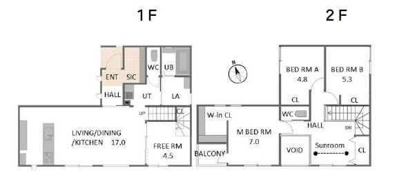 【間取り】 | 【ZEH水準住宅】甲府市東光寺3丁目A棟 | 間取り