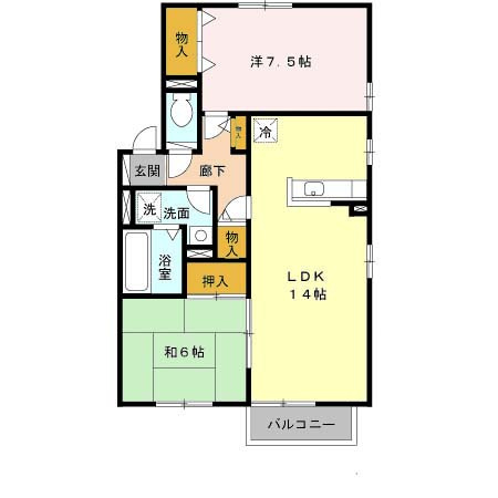 サニーヒル白水の間取り