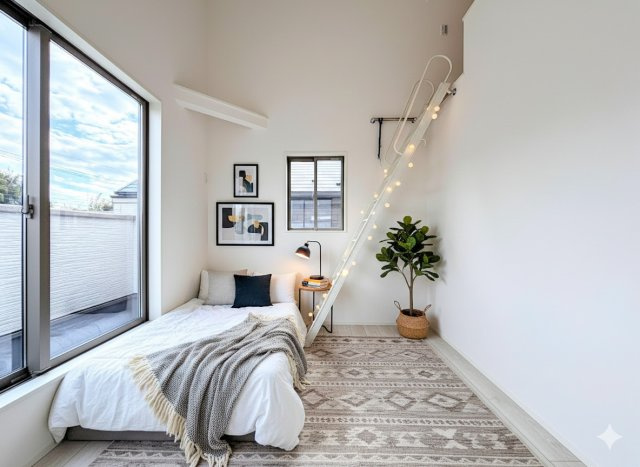 旭区善部町　新築戸建てのその他|［モデルハウス］◆気持ちの良い風が室内へ入り込む居室。家具を配置しても広々ご利用いただけます！！
