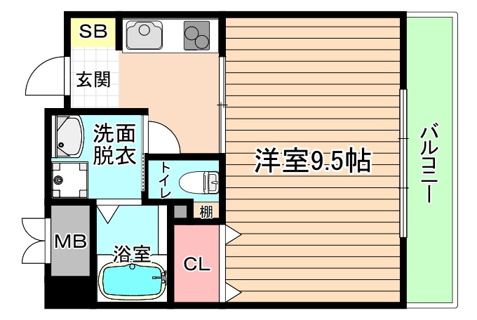 大阪市都島区東野田町５丁目の賃貸マンションの間取り