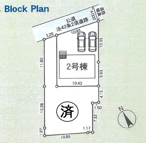 仲介手数料無料　上尾市地頭方　新築戸建　全２棟の区画図