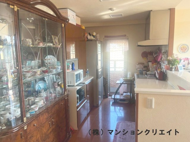 ロアール濱町桜橋 粋人のキッチン|キッチン突き当りにはベランダに出られる勝手口があります