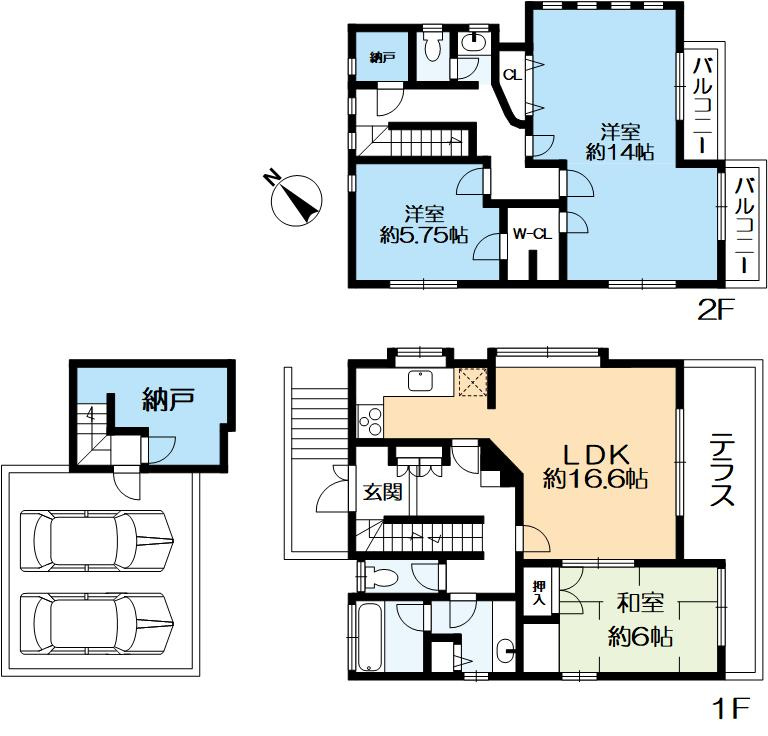 篠原本町3丁目　中古戸建の間取り|3LDK＋S　土地面積：142.57㎡（約43.20坪）建物面積：161.81㎡（約48.94坪）