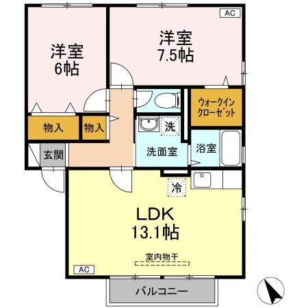 ウィルコート水道橋　Aの区画図