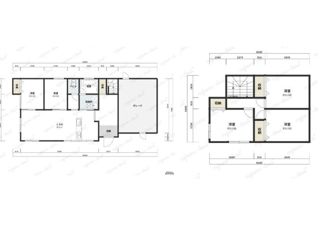 【間取り】 | 糟屋郡粕屋町内橋東１丁目　戸建て | リビングも居室もゆったりとした5LDKは収納も充実しているので大家族でもゆったり暮らせます