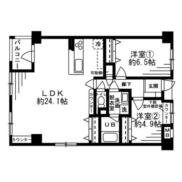 レジディア六本木檜町公園の間取り