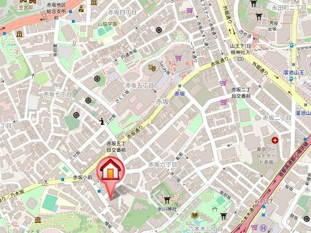 レジディア六本木檜町公園の地図