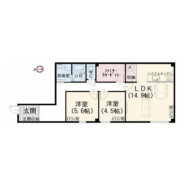 コンフォート長良の間取り
