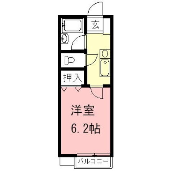 岐阜市茜部大野２丁目のアパートの間取り