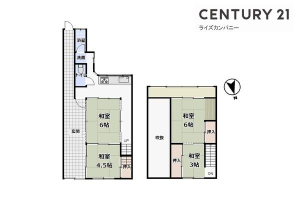 【間取り】 | 堺市西区浜寺公園町３　中古テラス | 図面と現況が異なる場合は現況を優先します