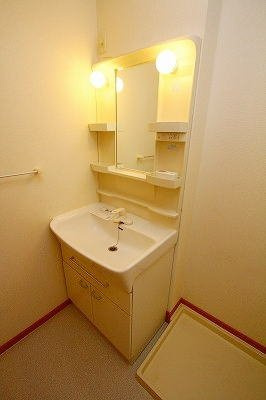 サンフラワーＤの洗面所|忙しい朝には欠かせない洗面所です