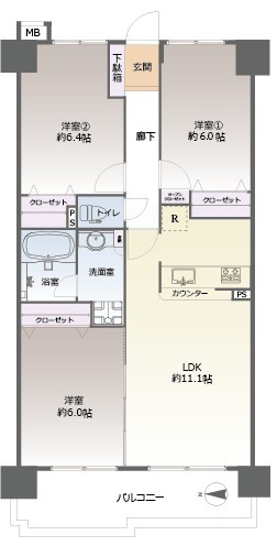【間取り】 | アンピール長住南☆仲介手数料無料☆