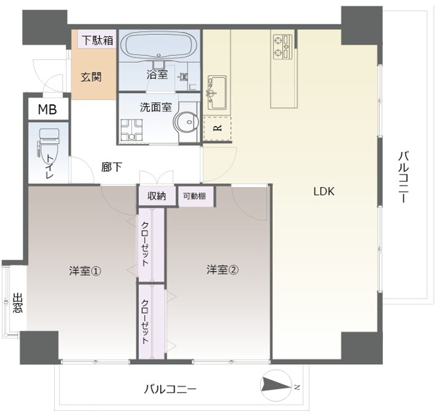 【間取り】 | 第33プリンスマンション城南☆仲介手数料無料☆