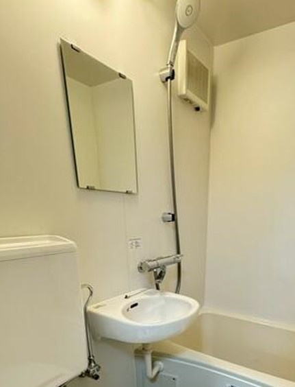 稲城市東長沼のアパートの洗面所