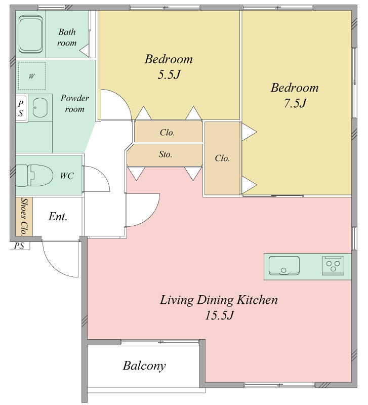 MSタウンIIの間取り