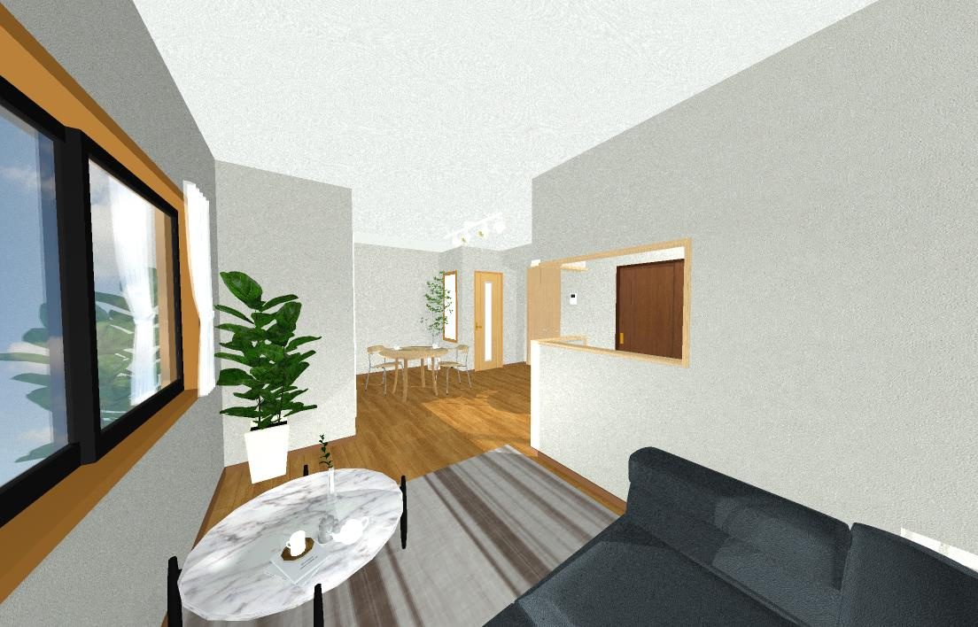 MSタウンIIの居間・リビング|おしゃれなリビングです