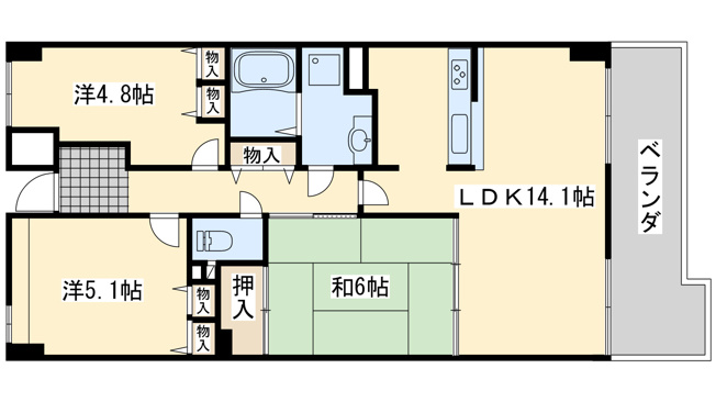 【間取り】 | マスターズ・エル二色浜