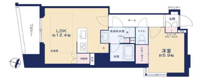 【間取り】 | パーク・リュクス神田多町