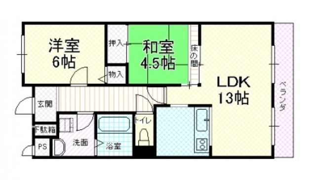 【間取り】 | イングランドアヴェニュ－1番館