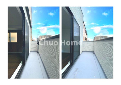 【バルコニー】 | 葛飾区奥戸1丁目新築分譲住宅 | バルコニー×2