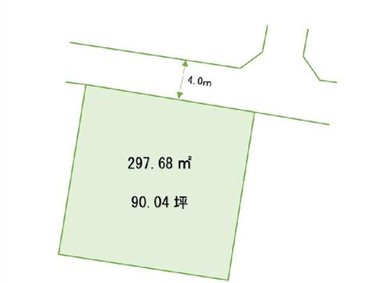 伊勢崎市田部井町1丁目　売地の区画図