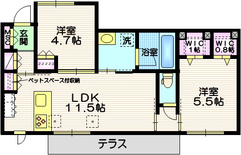 ＭＡＩＳＯＮ　ｄｅ　ＦＥＬＩＺの間取り