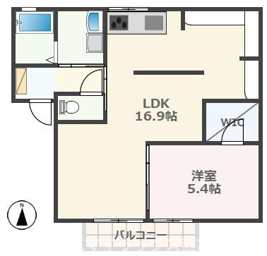 熊本市南区八分字町のアパートの間取り