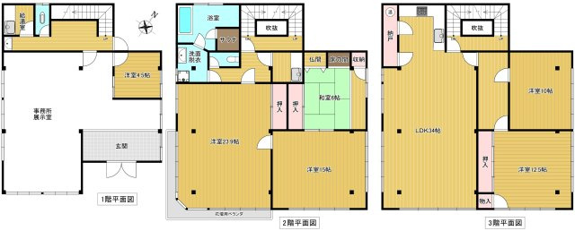 　☆ 岐阜市中川原の事務所・倉庫付住居 ☆の間取り