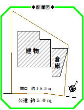 　☆ 岐阜市中川原の事務所・倉庫付住居 ☆の区画図