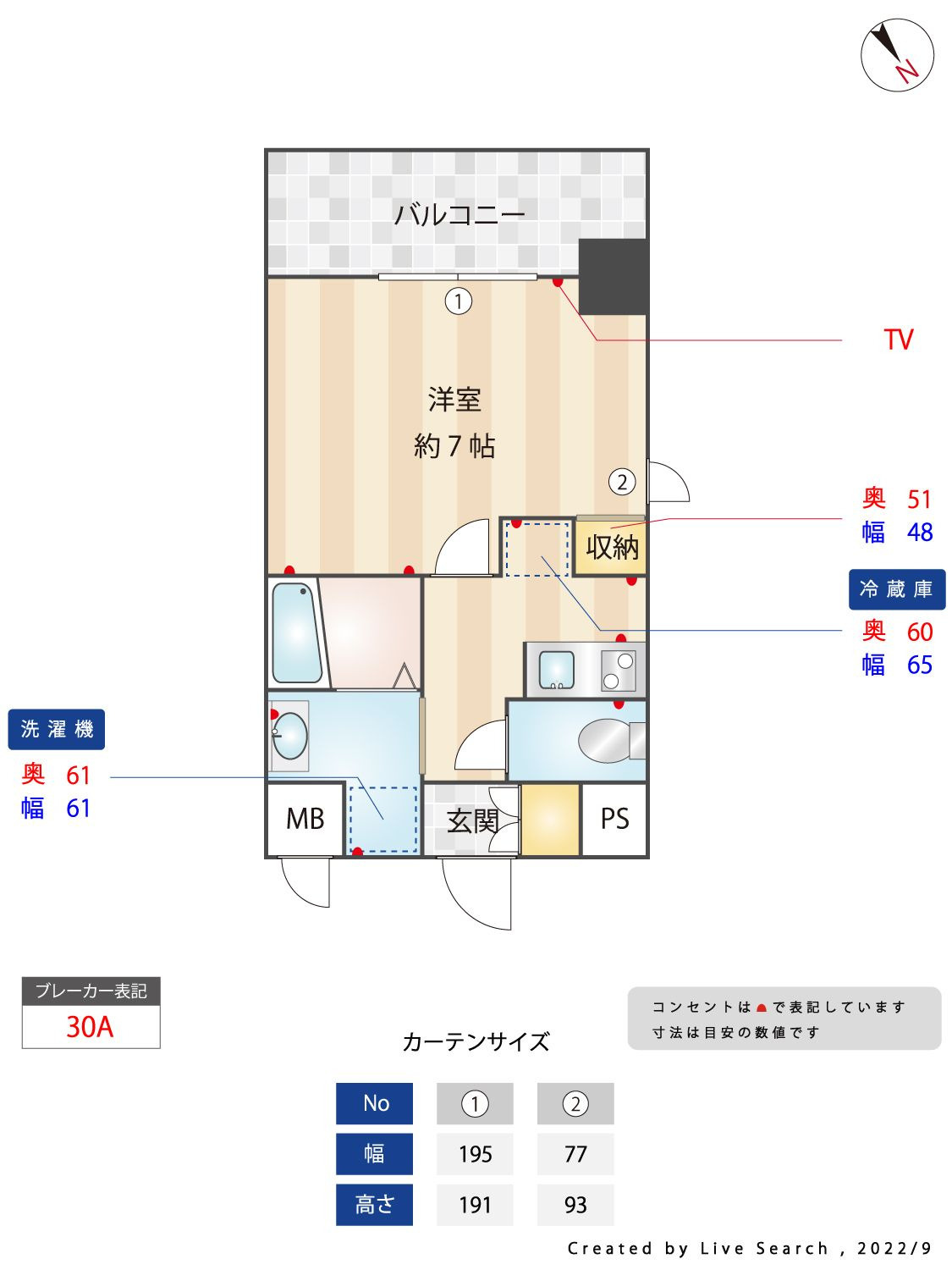 アンプルールベトンカルティエの間取り