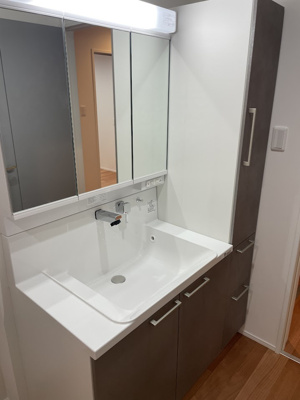 【独立洗面台】 | 東根市神町東建売住宅【B棟】 | 洗面台は、スタイリッシュでかっこいいです。