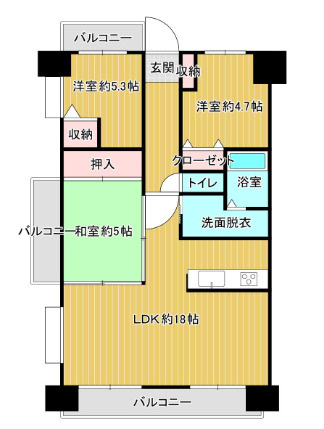 三愛シティライフ今宿駅２の間取り