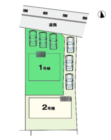 【区画図】 | アーバンスタイル高崎市矢中町ー① | カースペースは並列3台駐車可能！