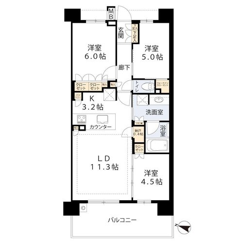 【間取り】 | ブランズシティ湘南台