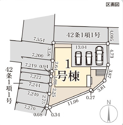 ■■沖縄市照屋　限定１棟の区画図|3台
