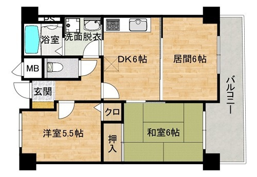 【間取り】 | 仲介手数料割引物件！HPには初期費用掲載！「プライスホーム」で検索！ロワールマンション西大橋2