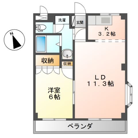 プチストーンⅡの間取り|自然光が入る明るいお部屋