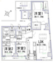 【間取り】 | サンクレスト茅場町：東向き角部屋！全居室収納・窓が付いた３ＬＤＫフルリノベーション物件です！