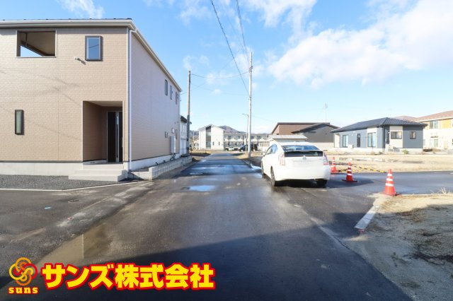 本宮市本宮字千代田　　　３号棟　　　まゆみ小学校、本宮第１中学区の前面道路含む現地写真|北側前面道路