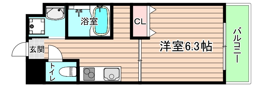 大阪市城東区関目３丁目の賃貸マンションの間取り