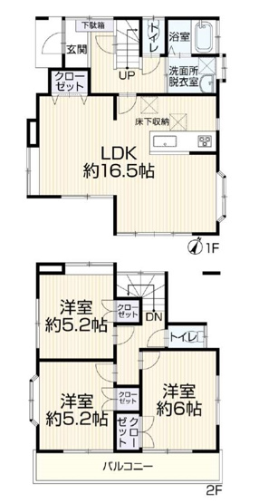 【間取り】 | 上尾市弁財１丁目
