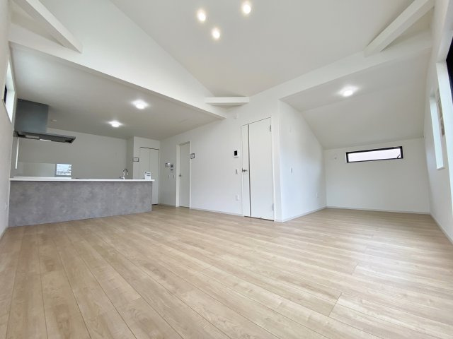 練馬区南田中3丁目 限定1棟の居間・リビング|広々LDK19.9帖
吹抜けから豊かな採光が注ぎ込み、明るくリビングを照らしてくれます