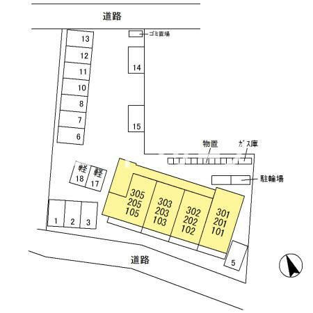 ラルジュ並榎の区画図|高崎、前橋エリアのお部屋探しはエンドスケープまで！お客様の理想お聞かせ下さい♪